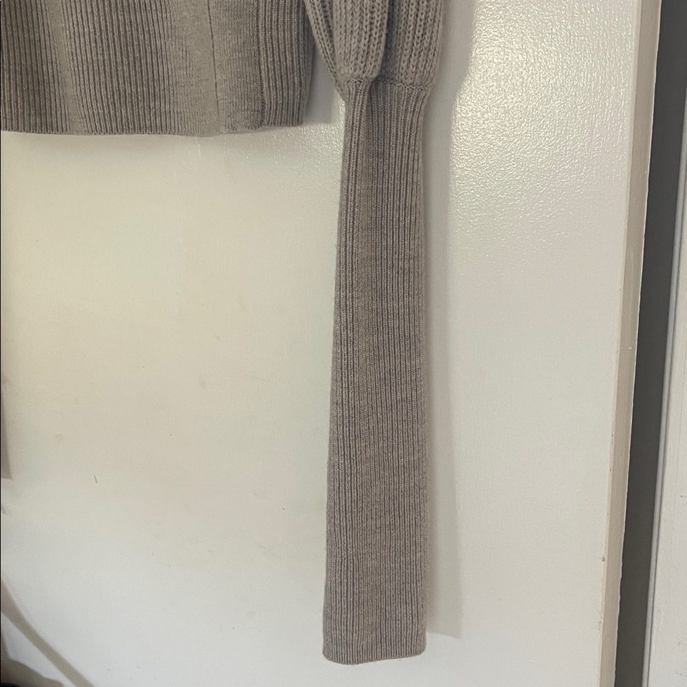 Veronica Beard Heather Gray Ribbed Sweater - Picture 5 of 9